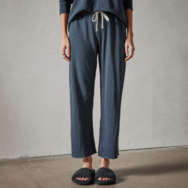 Vintage French Terry Cutoff Sweatpant in Blue Oil Pigment | James Perse Los Angeles