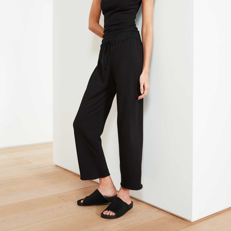 Vintage Fleece Cutoff Sweatpant  In Black | James Perse Los Angeles