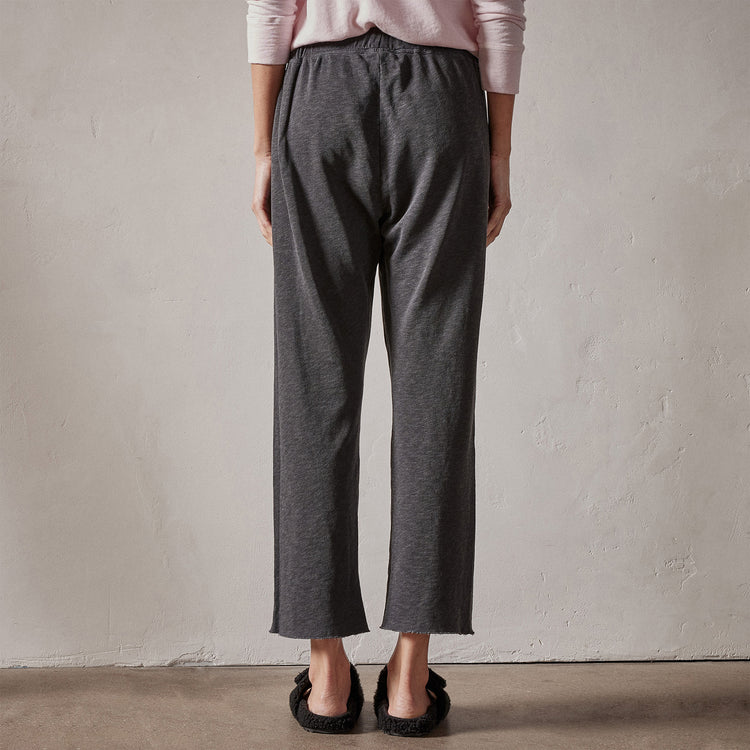 Vintage French Terry Cutoff Sweatpant in Carbon Pigment | James Perse Los Angeles