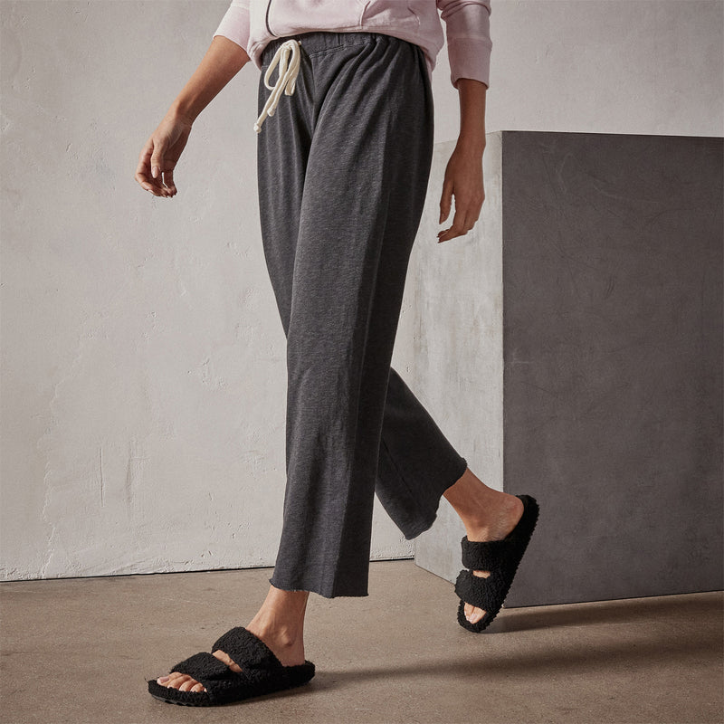 Vintage French Terry Cutoff Sweatpant in Carbon Pigment | James Perse Los Angeles