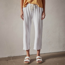 Vintage French Terry Cutoff Sweatpant in White | James Perse Los Angeles 
