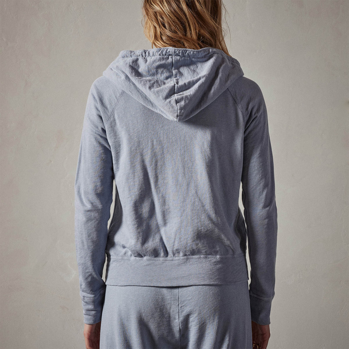 Vintage French Terry Zip Up Hoody in Aura Pigment | James Perse Los Angeles 