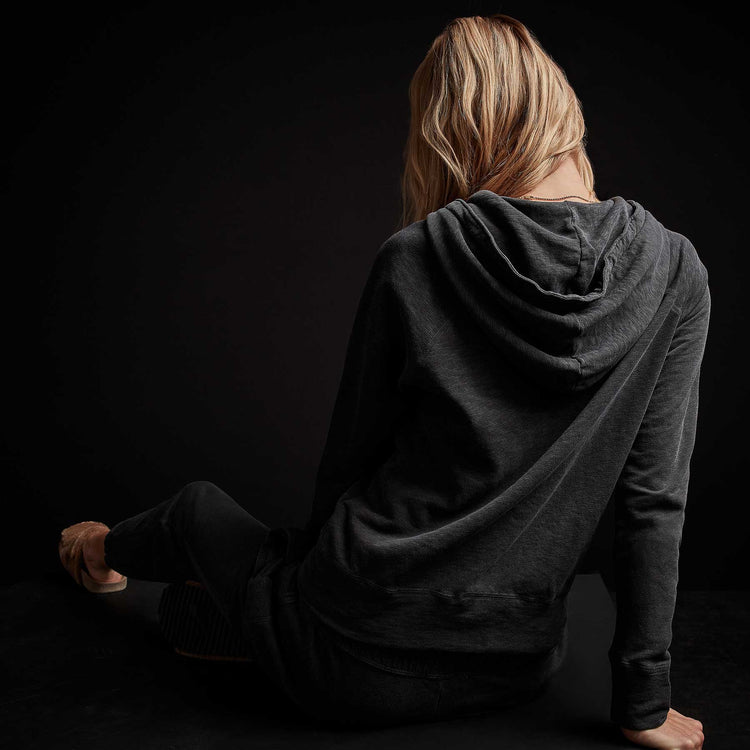 Vintage French Terry Zip Up Hoody - Magma Pigment | James Perse Los Angeles