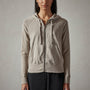 Vintage French Terry Zip Up Hoodie in String Pigment | James Perse Los Angeles