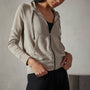 Vintage French Terry Zip Up Hoodie in String Pigment | James Perse Los Angeles