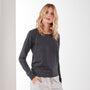 Vintage Fleece Long Sleeve Sweatshirt In Asphalt Pigment | James Perse Los Angeles