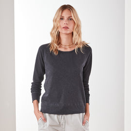 Vintage French Terry Sweatshirt in Asphalt Pigment | James Perse Los Angeles