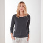 Vintage French Terry Sweatshirt in Asphalt Pigment | James Perse Los Angeles