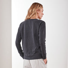 Vintage Fleece Long Sleeve Sweatshirt In Asphalt Pigment | James Perse Los Angeles