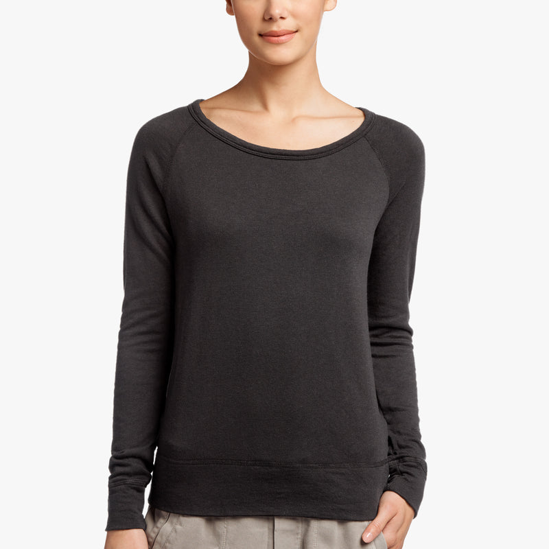 Vintage French Terry Sweatshirt in Carbon Pigment | James Perse Los Angeles
