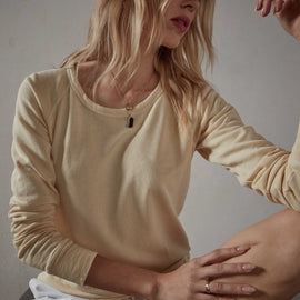 Vintage French Terry Sweatshirt - Gesso Pigment | James Perse Los Angeles