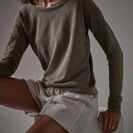 Vintage French Terry Sweatshirt in Old Whiskey Pigment | James Perse Los Angeles