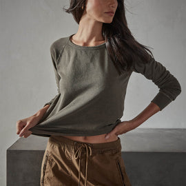 Vintage French Terry Sweatshirt in Platoon Pigment | James Perse Los Angeles