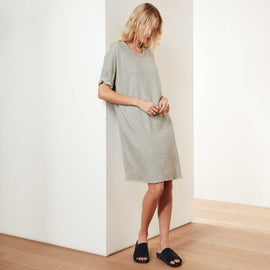 French Terry Dress - Heather Grey | James Perse Los Angeles
