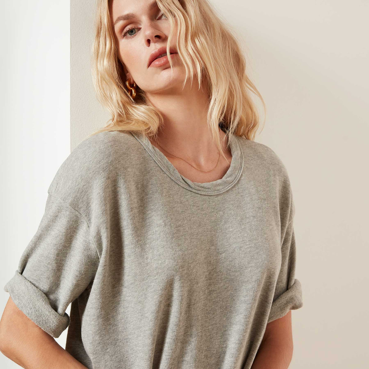 French Terry Dress - Heather Grey | James Perse Los Angeles
