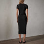 Split Front Knit Dress in Black | James Perse Los Angeles 