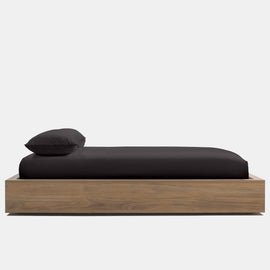 Brushed Jersey Fitted Sheet In Raccoon Grey | James Perse Los Angeles
