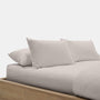 Set Of 2 Brushed Jersey Shams In Oyster | James Perse Los Angeles