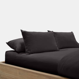 Set Of 2 Brushed Jersey Shams In Raccoon Grey | James Perse Los Angeles