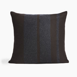 Cashmere Stripe Sham In Dark Brown/Charcoal | James Perse Los Angeles