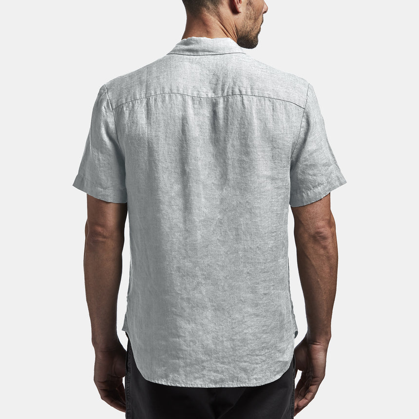 Short Sleeve Linen Shirt In Wash | James Perse Los Angeles