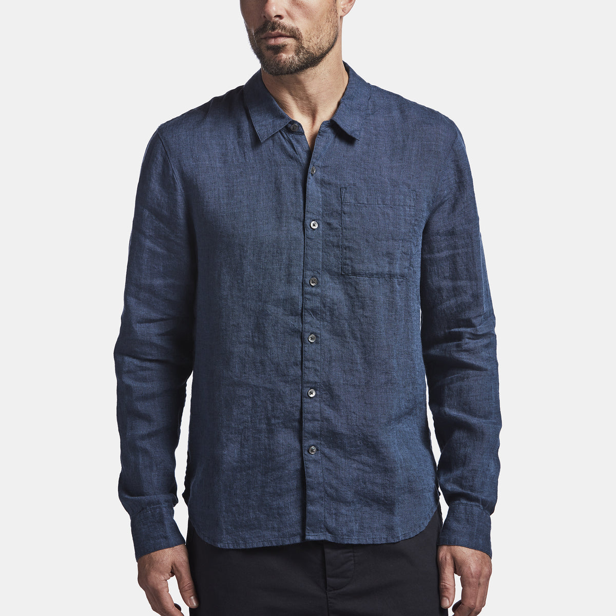 Long Sleeve Linen Pocket Shirt  In Liberty | James Perse Los Angeles